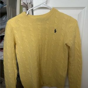 Ralph Lauren Polo Cable-Knit Wool-Cashmere Sweater 90% Wool 10% cashmere sweater